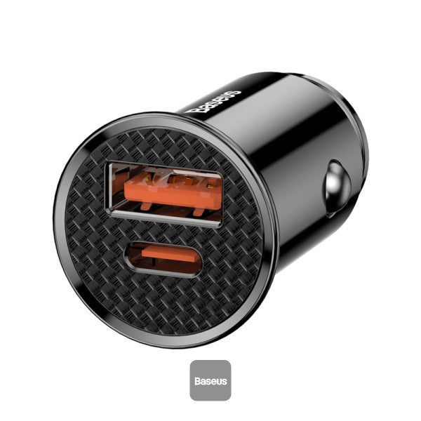 Baseus Circular Plastic A+C 30W PPS Car Charger(PD3.0/QC4.0+/SCP/AFC)Black Baseus Circular Plastic A+C 30W PPS Car Charger(PD3.0/QC4.0+/SCP/AFC)Black
